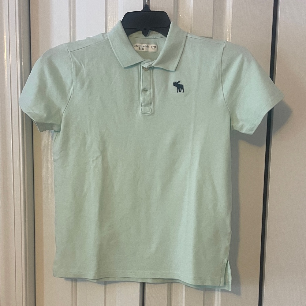 ABERCROMBIE KIDS *NEW* mint green polo shirt in boys size 13/14